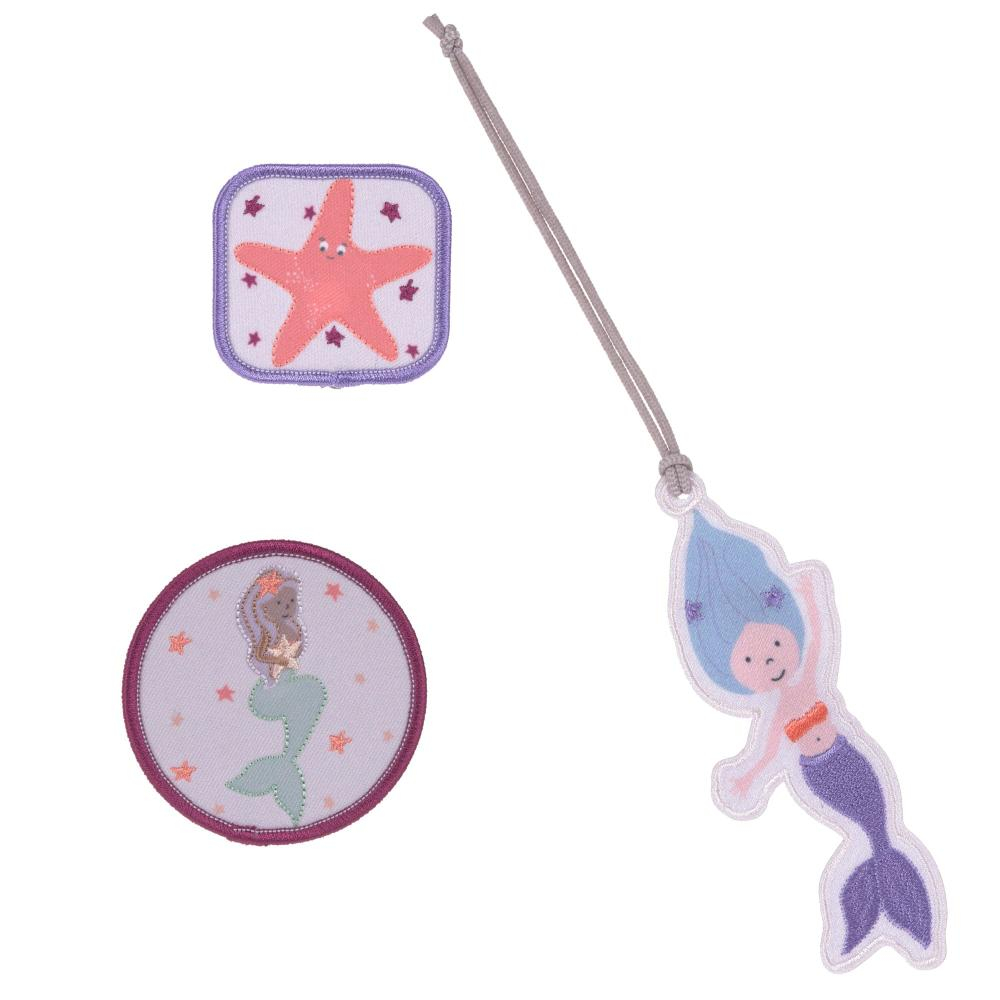 LÄSSIG Anhänger &amp; Patches Set Unique "Mermaid"