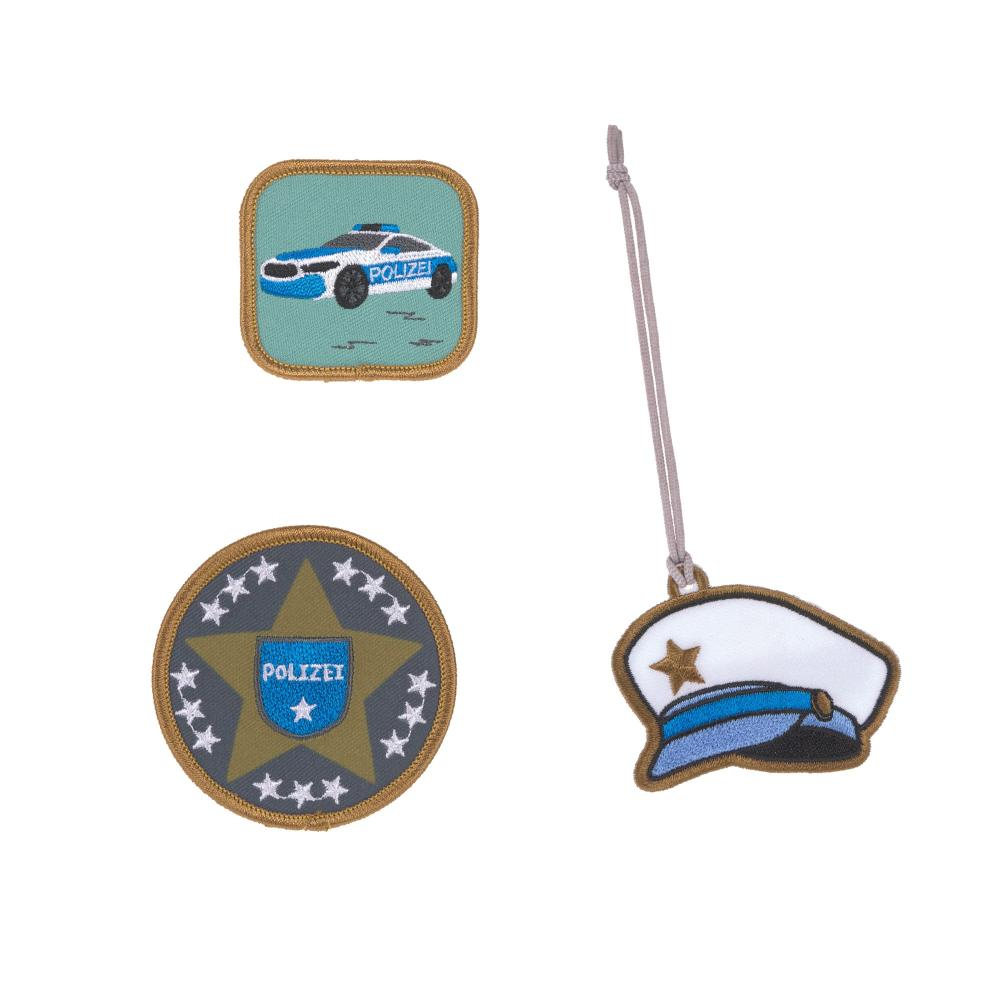 LÄSSIG Anhänger &amp; Patches Set Unique "Police"