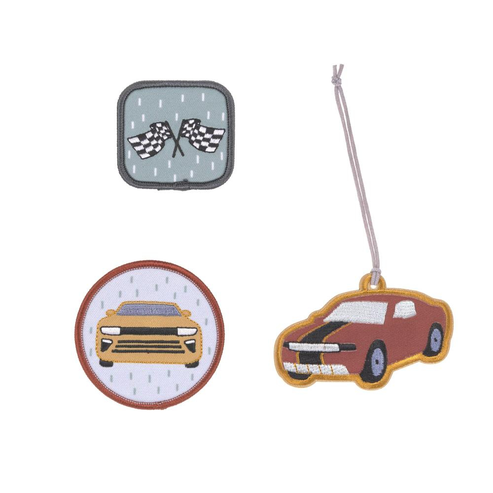 LÄSSIG Anhänger &amp; Patches Set Unique "Car"