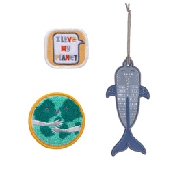 [4042183422503] LÄSSIG Anhänger &amp; Patches Set Unique "Planet"